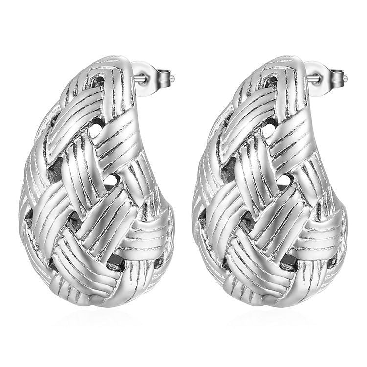 Stainless Steel Droplet Earrings