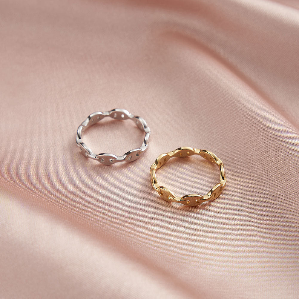 Nose-shaped Double Buckle Ring