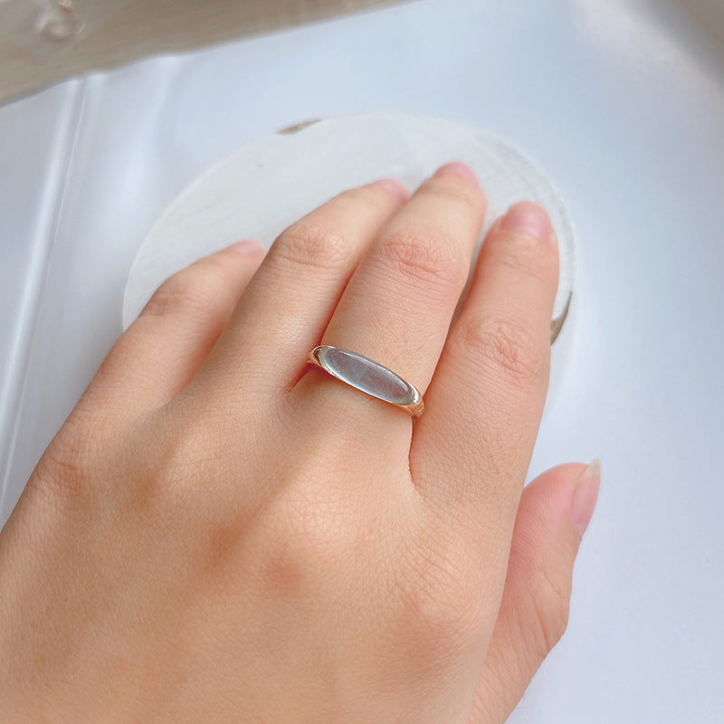 Natural Prehnite Ring