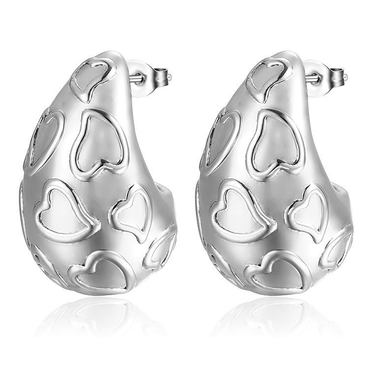 Stainless Steel Droplet Earrings