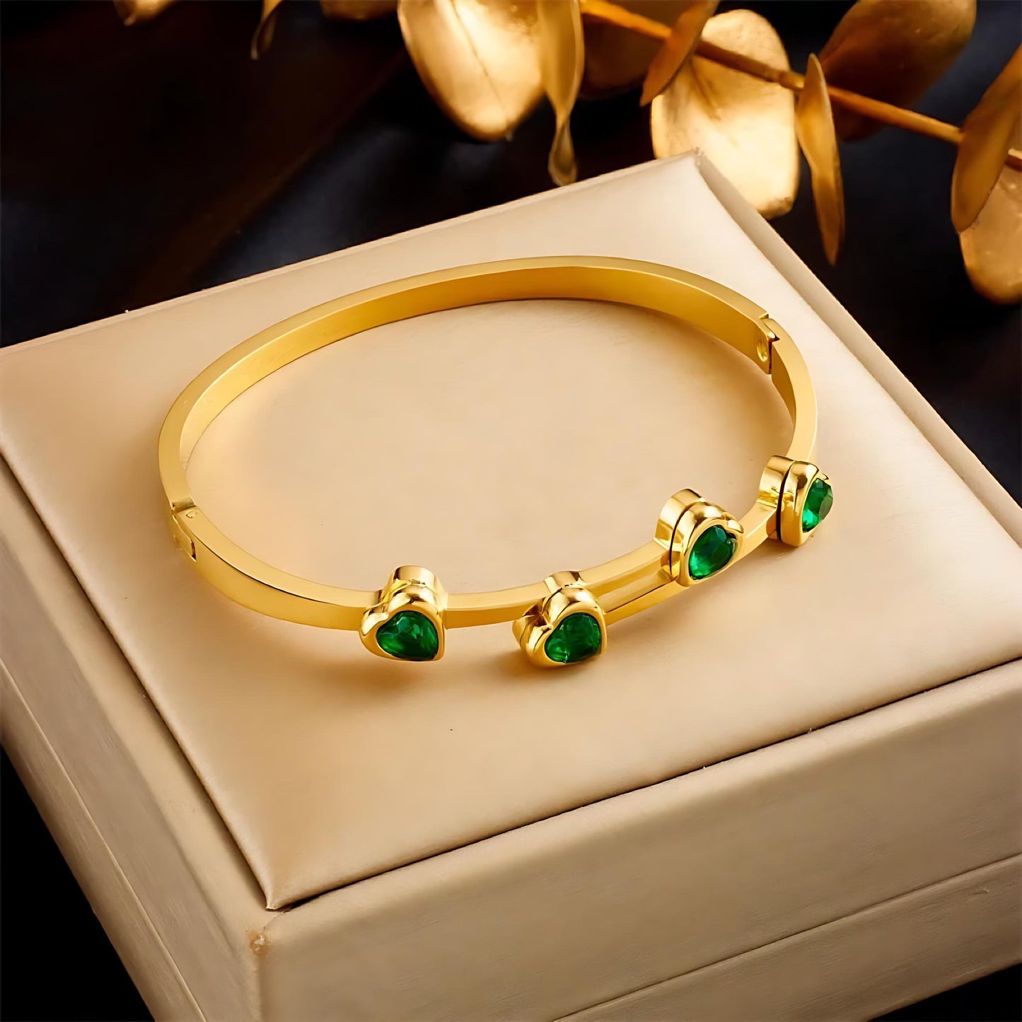 Elegant Gold-Plated Stainless Steel Bracelet